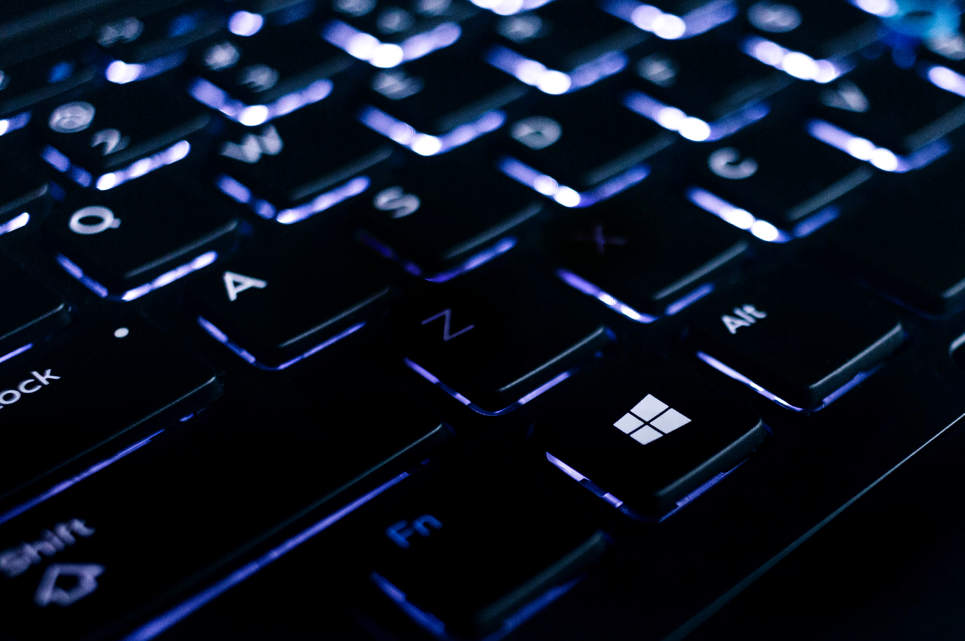 Black Keyboard with blue backlight